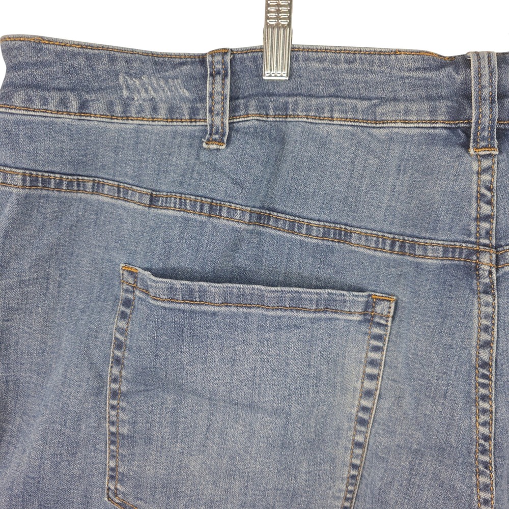 Lane Bryant Girlfriend Short Women 26 Blue Distressed Lace Trim Denim - Picture 6 of 9
